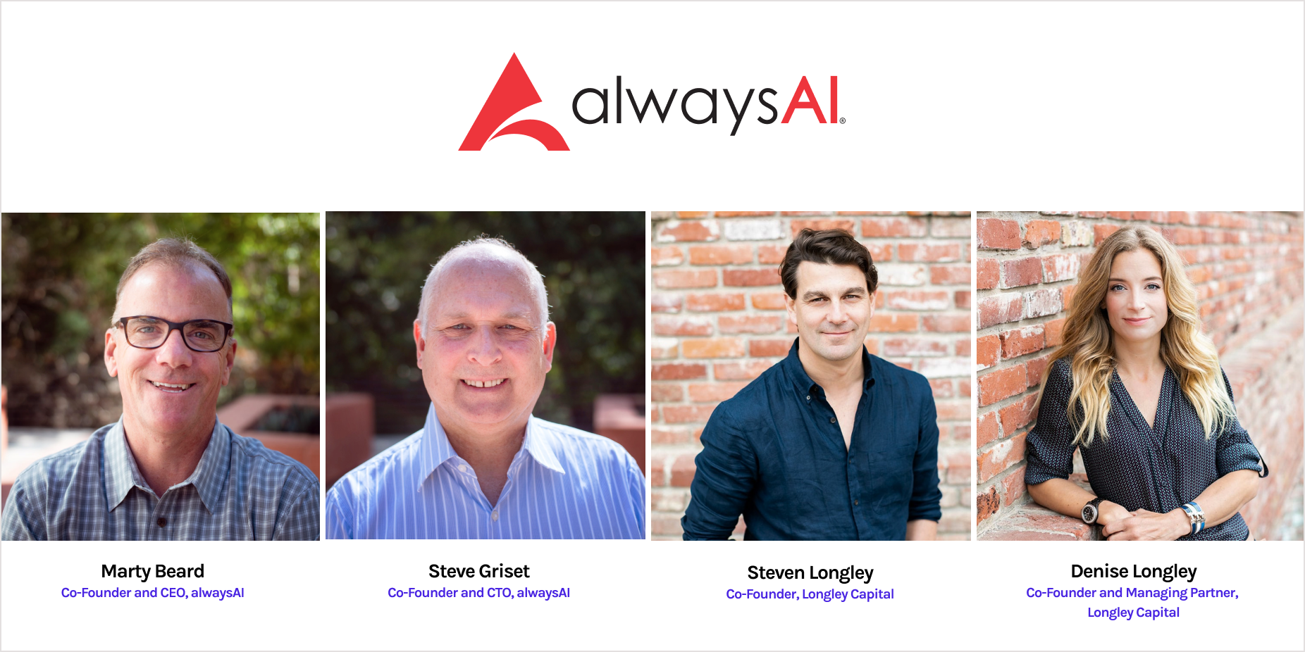 alwaysAI's CEO, CTO, and lead investors, Longley Capital 