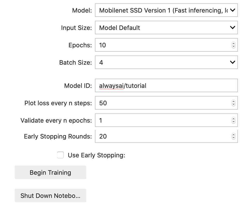 screenshot of recap. AlwaysAI Model Training