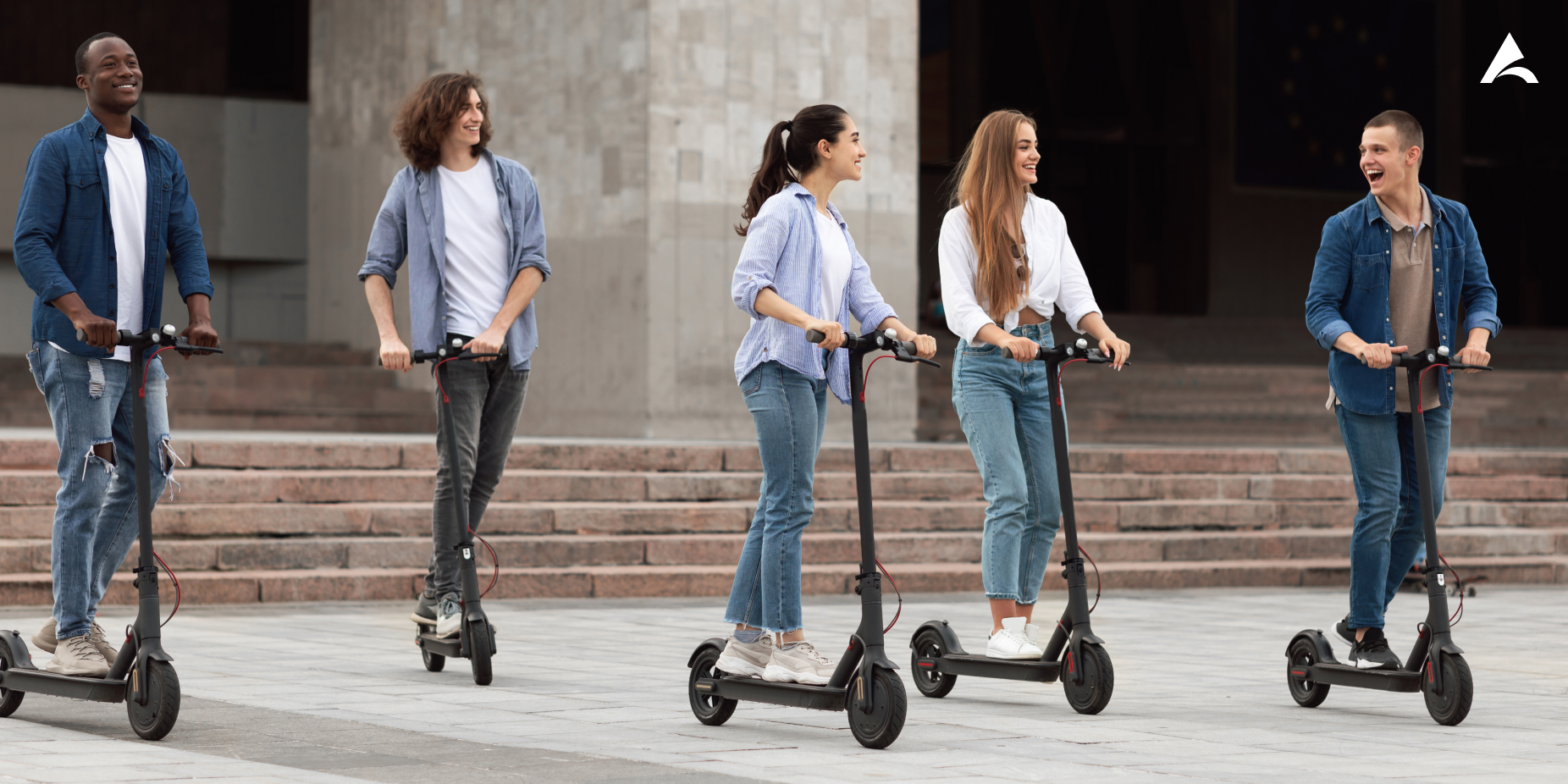 People on electric scooters