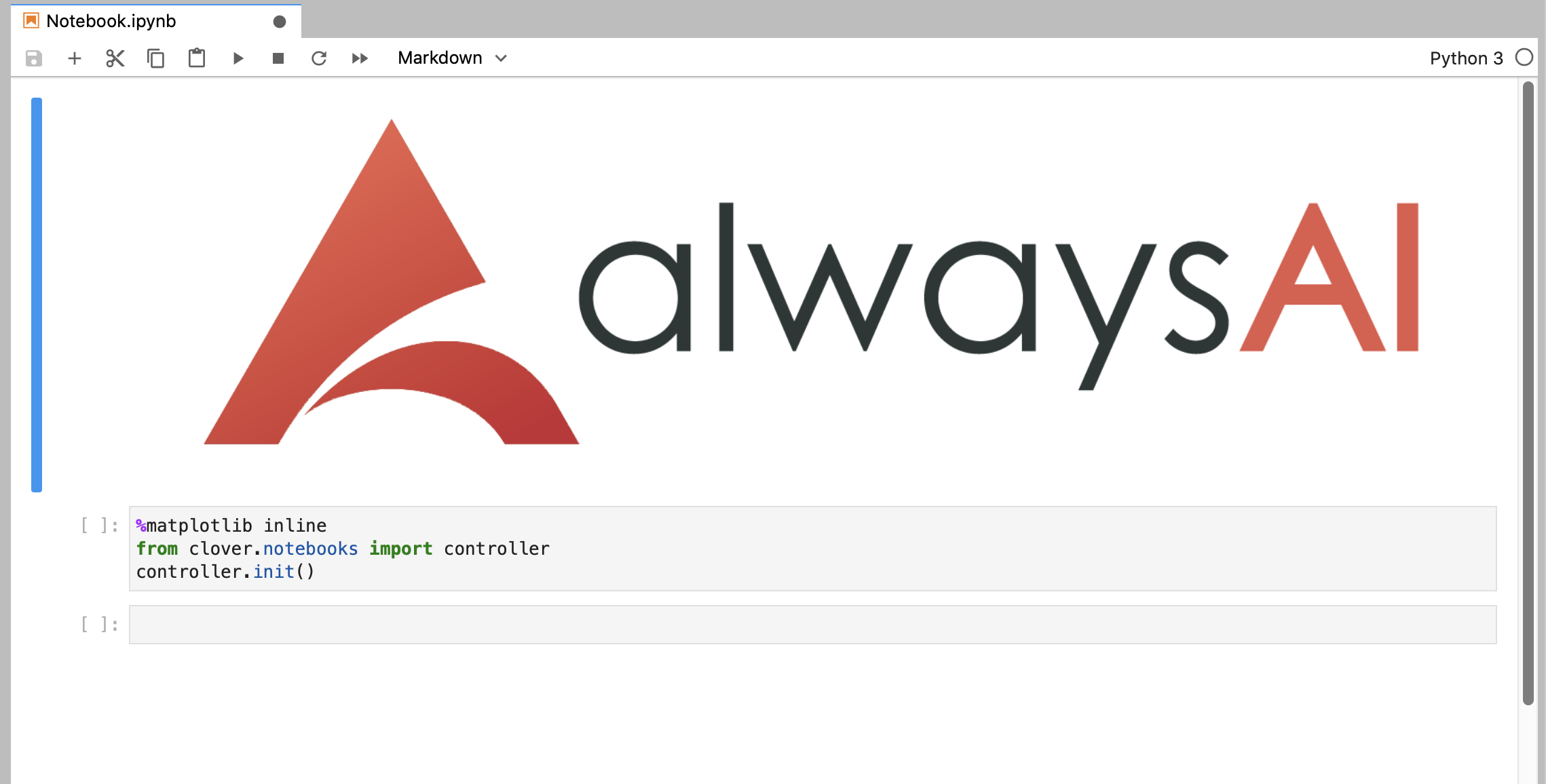 screenshot of the AlwaysAI Training Environment. example of AlwaysAI Model Training